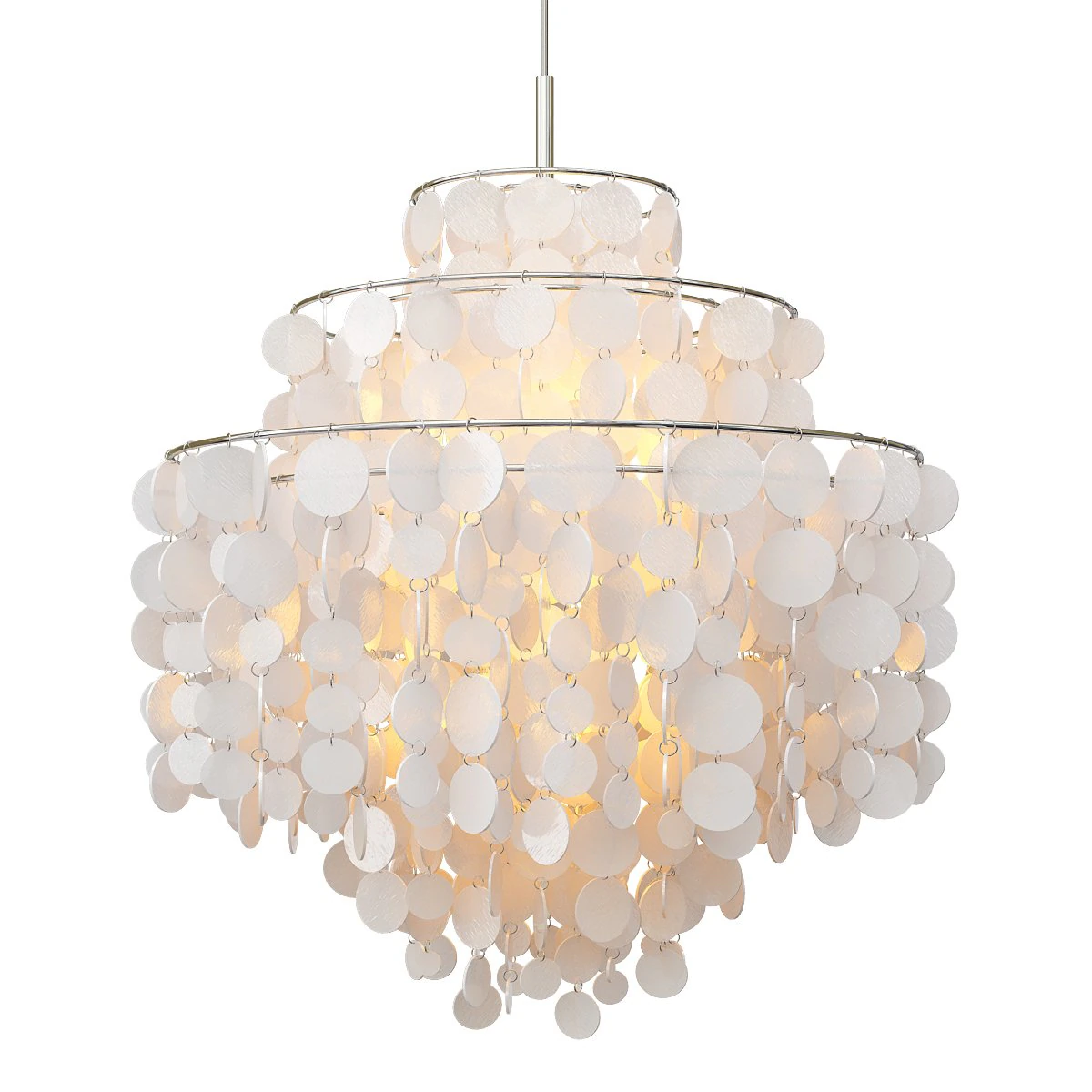 round capiz chandelier 3D Model .c4d .max .obj .3ds .fbx .stl .blend 