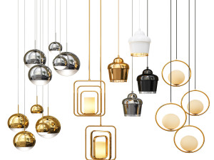four hanging lights4 3D Model