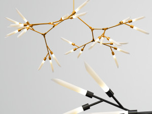 modern led nordic chandelier 3D 모델