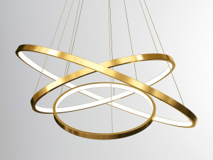 modern ring chandelier - 3 types Modelo 3D