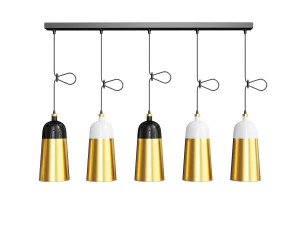 plating sand golden lamps 3D Model