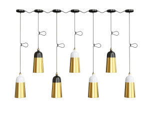 plating sand golden lamps 3D 모델