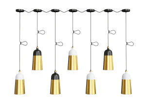 plating sand golden lamps 3D Model