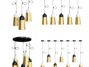 plating sand golden lamps 3D मॉडल