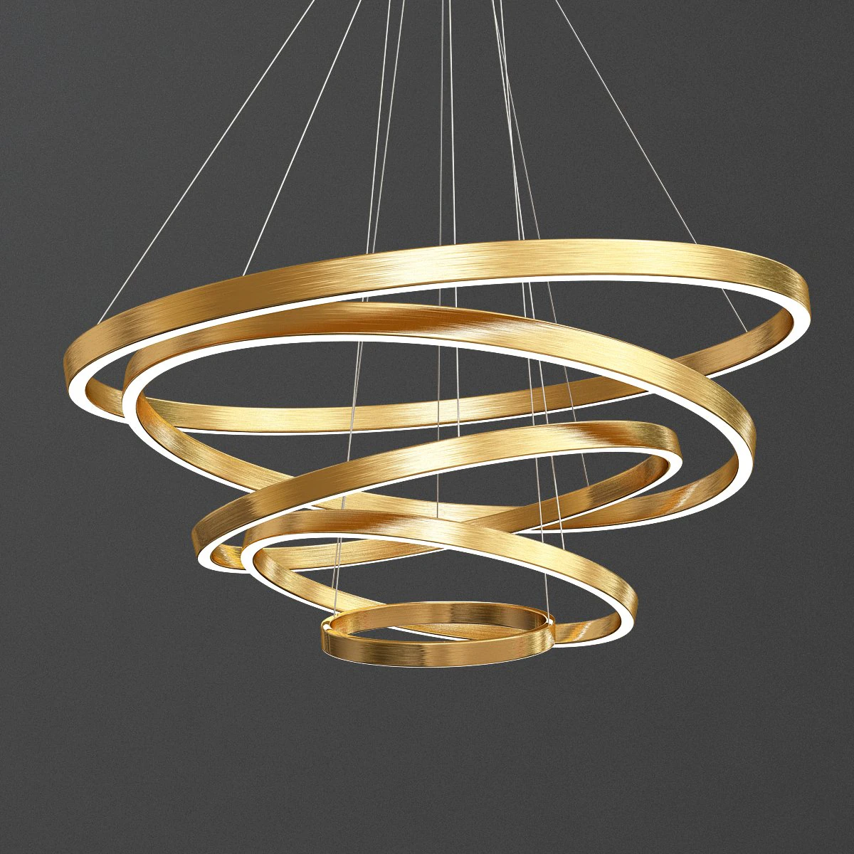 large rings led pendant lights 3D Model .c4d .max .obj .3ds .fbx .stl .blend 