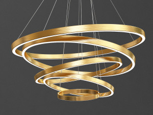 large rings led pendant lights 3D मॉडल