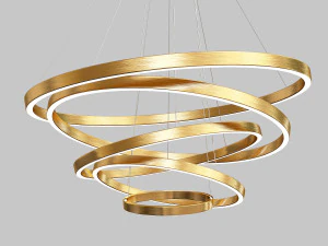 large rings led pendant lights 3D Model
