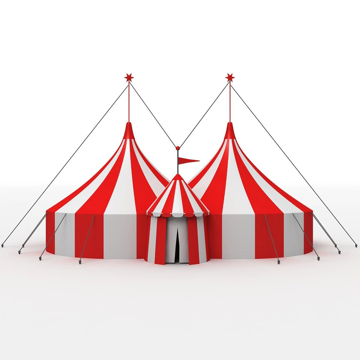 grande tenda de circo Modelo 3D .c4d .max .obj .3ds .fbx .stl .blend 