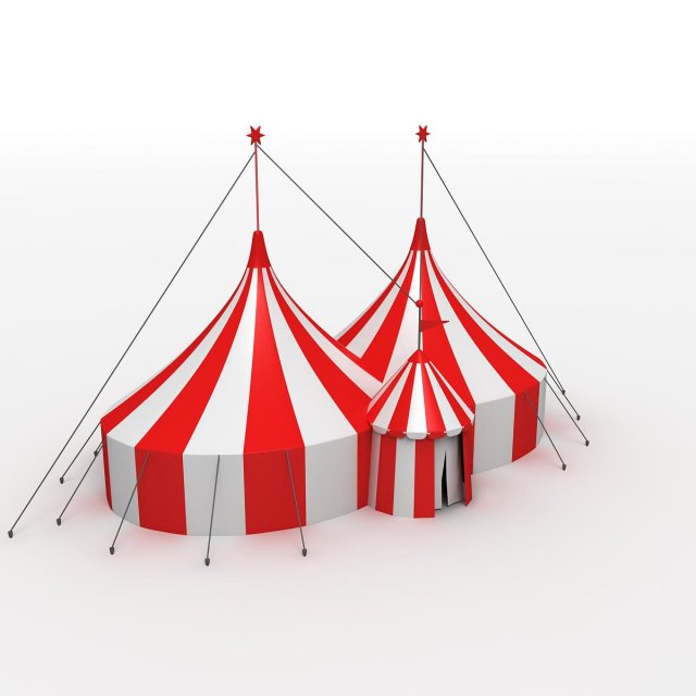 big circus tent 3D in 3DExport