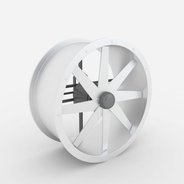 axial flow fan new 3D Model .c4d .max .obj .3ds .fbx .stl .blend 