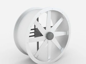 ventilador de fluxo axial novo Modelo 3D
