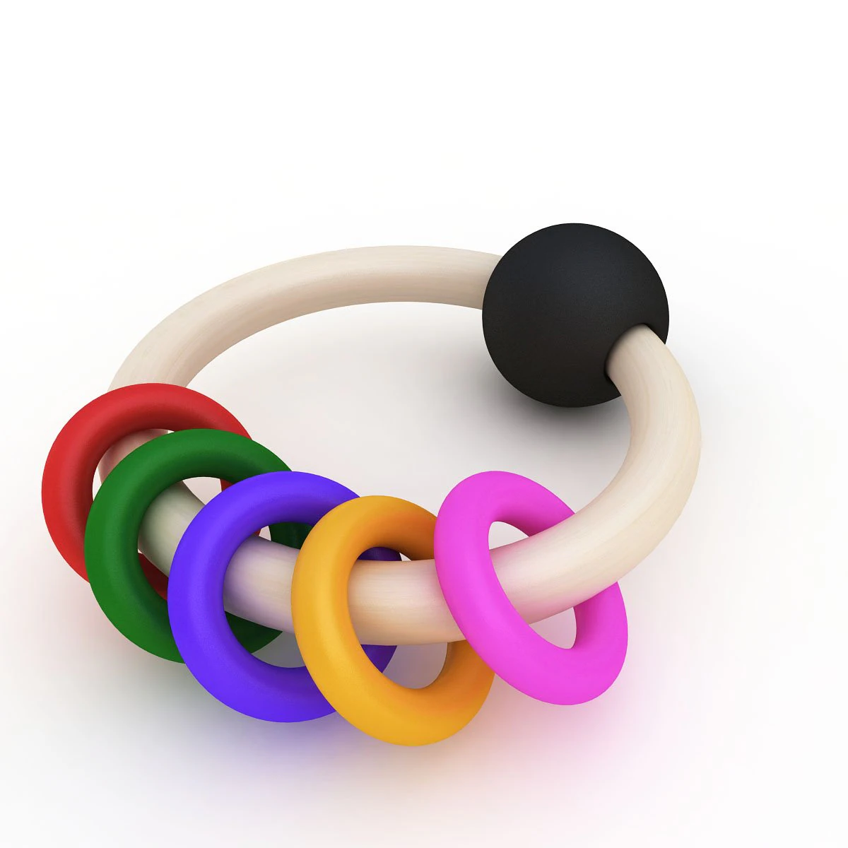 baby rattle 3D Model .c4d .max .obj .3ds .fbx .stl .blend 