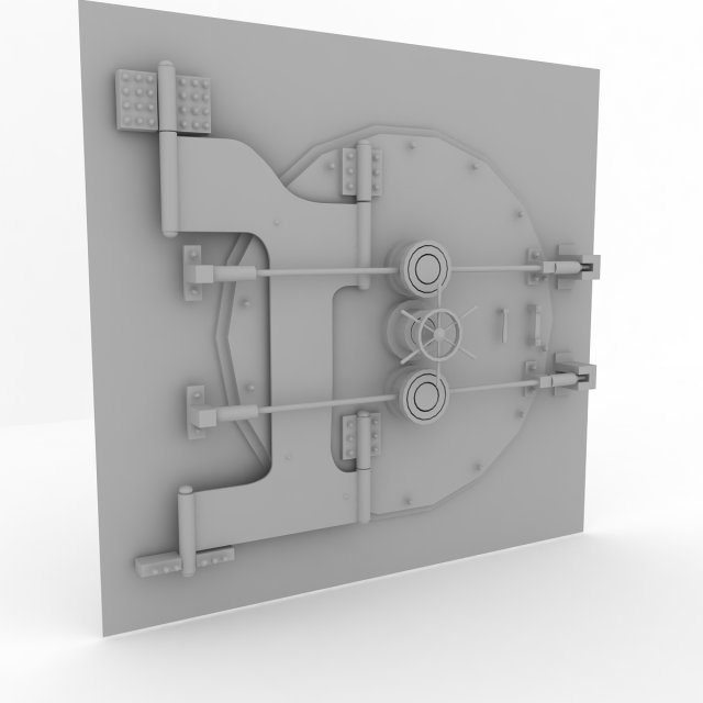 bank vault 3D 모델 .c4d .max .obj .3ds .fbx .stl .blend 