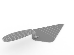 brick trowel Modello 3D