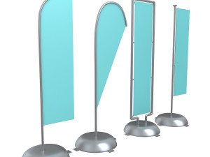 banner stand 3D Modell