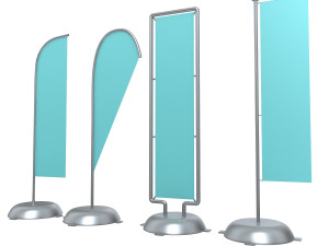 banner stand 3D Modell