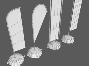 banner stand 3D Modell