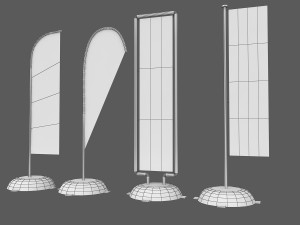 banner stand 3D Modell