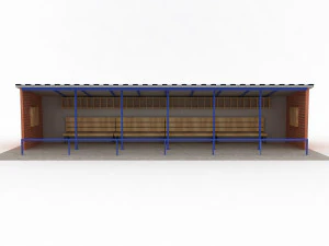 baseball stadium dugout bench 3D Model