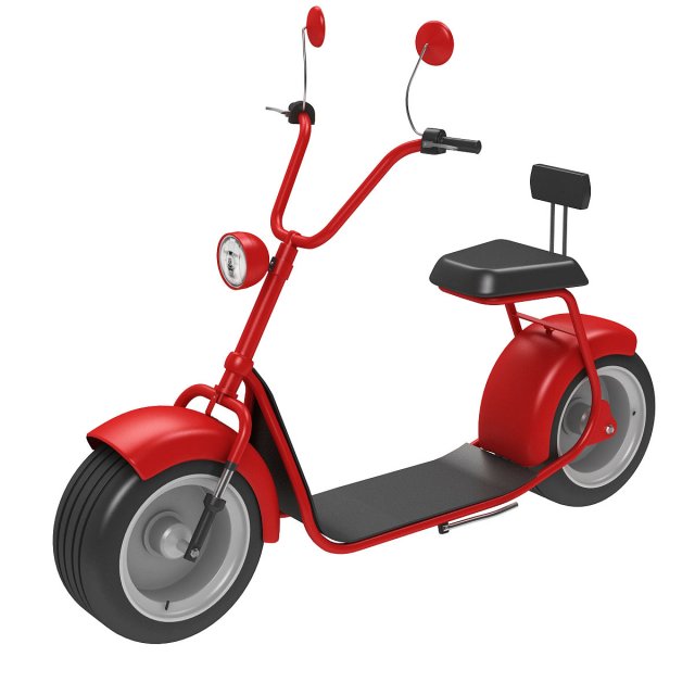big electric scooter 3D मॉडल .c4d .max .obj .3ds .fbx .stl .blend 