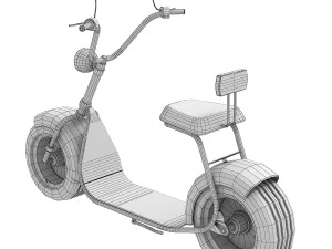 grande scooter el&eacute;trica Modelo 3D