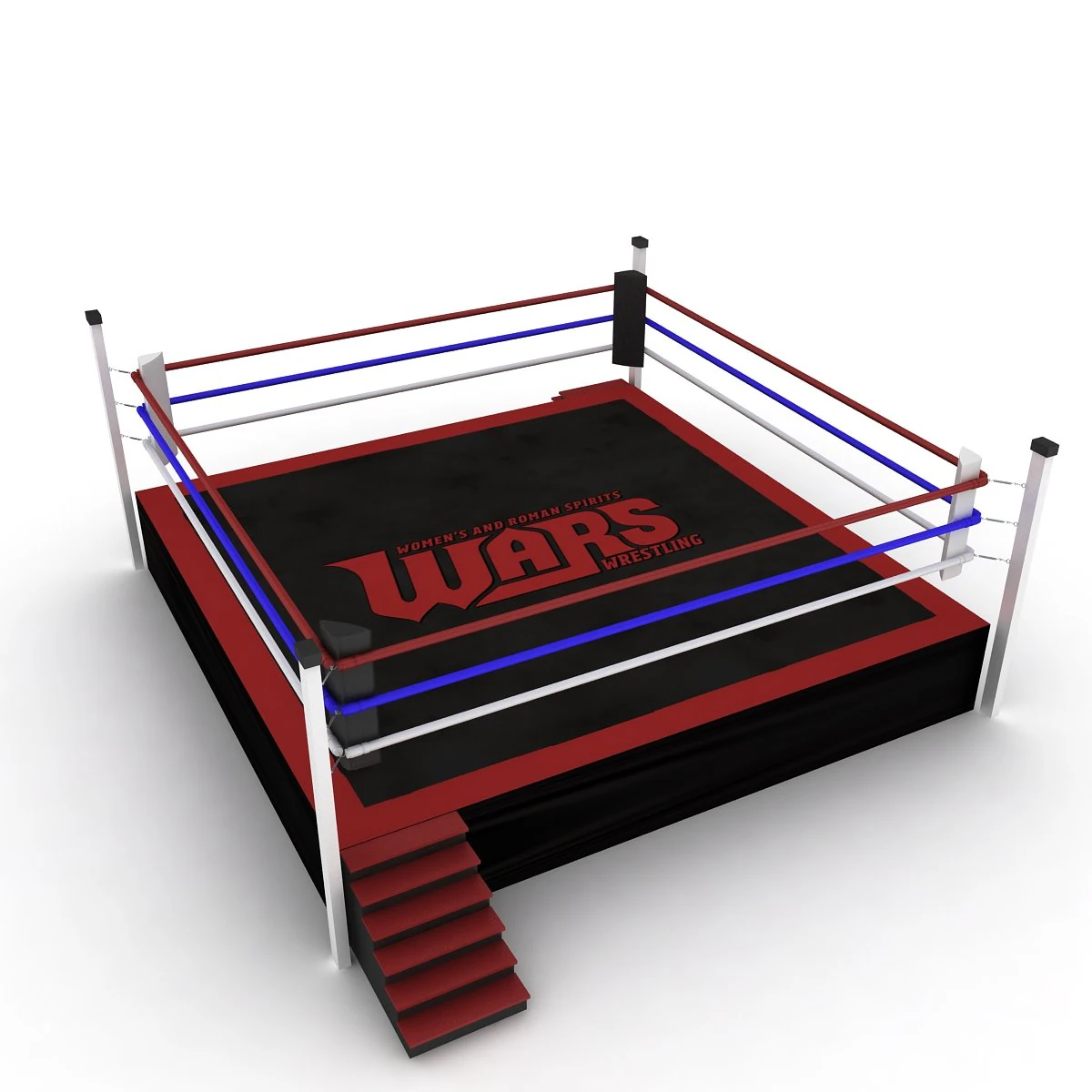 ringue de boxe Modelo 3D .c4d .max .obj .3ds .fbx .stl .blend