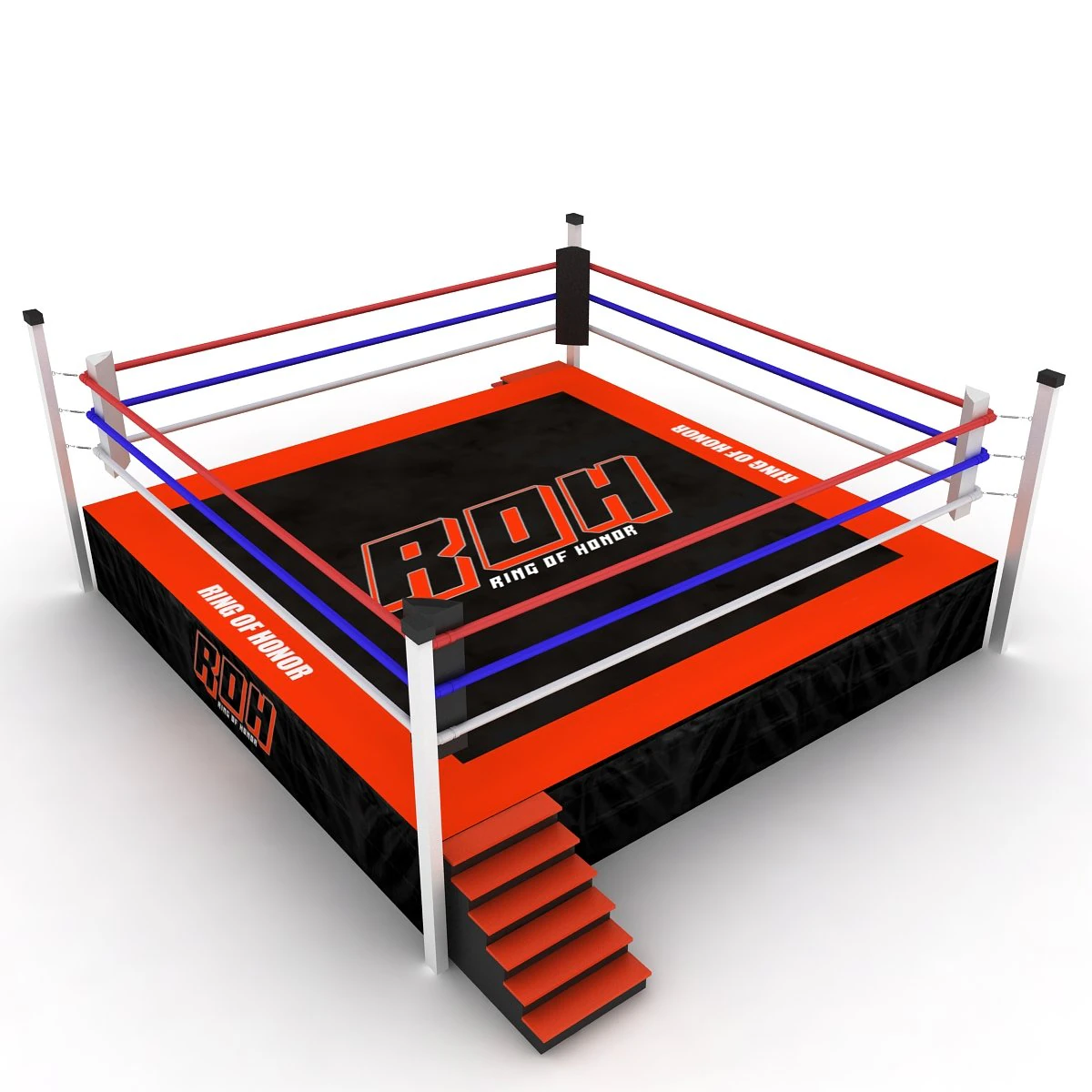 ringue de boxe Modelo 3D .c4d .max .obj .3ds .fbx .stl .blend 