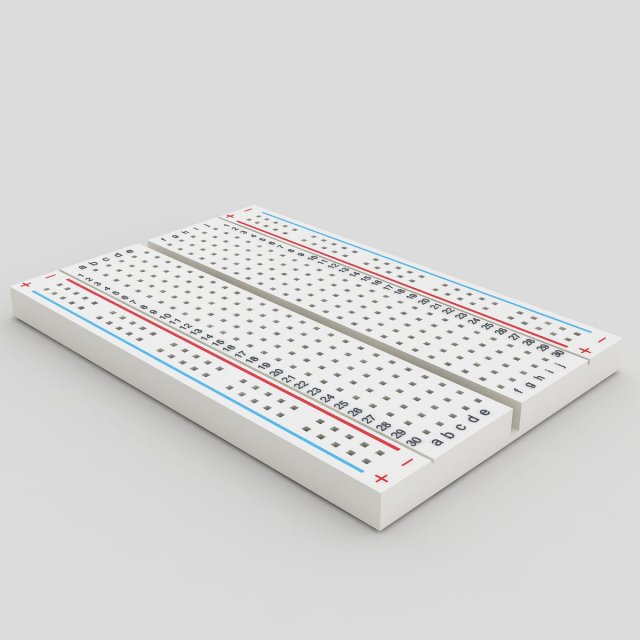 breadboard 3D 모델 .c4d .max .obj .3ds .fbx .stl .blend 