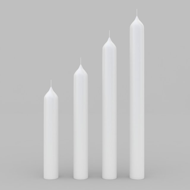 candle stick set 3D मॉडल .c4d .max .obj .3ds .fbx .stl .blend 