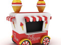 Cartoon Ice Cream Cart 3D-Modell