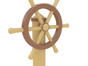 Cartoon-Schiffsrad 3D Modell