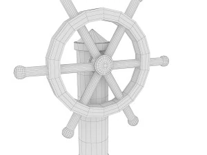 cartoon ship wheel 3D Model