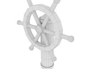 cartoon ship wheel 3D Model