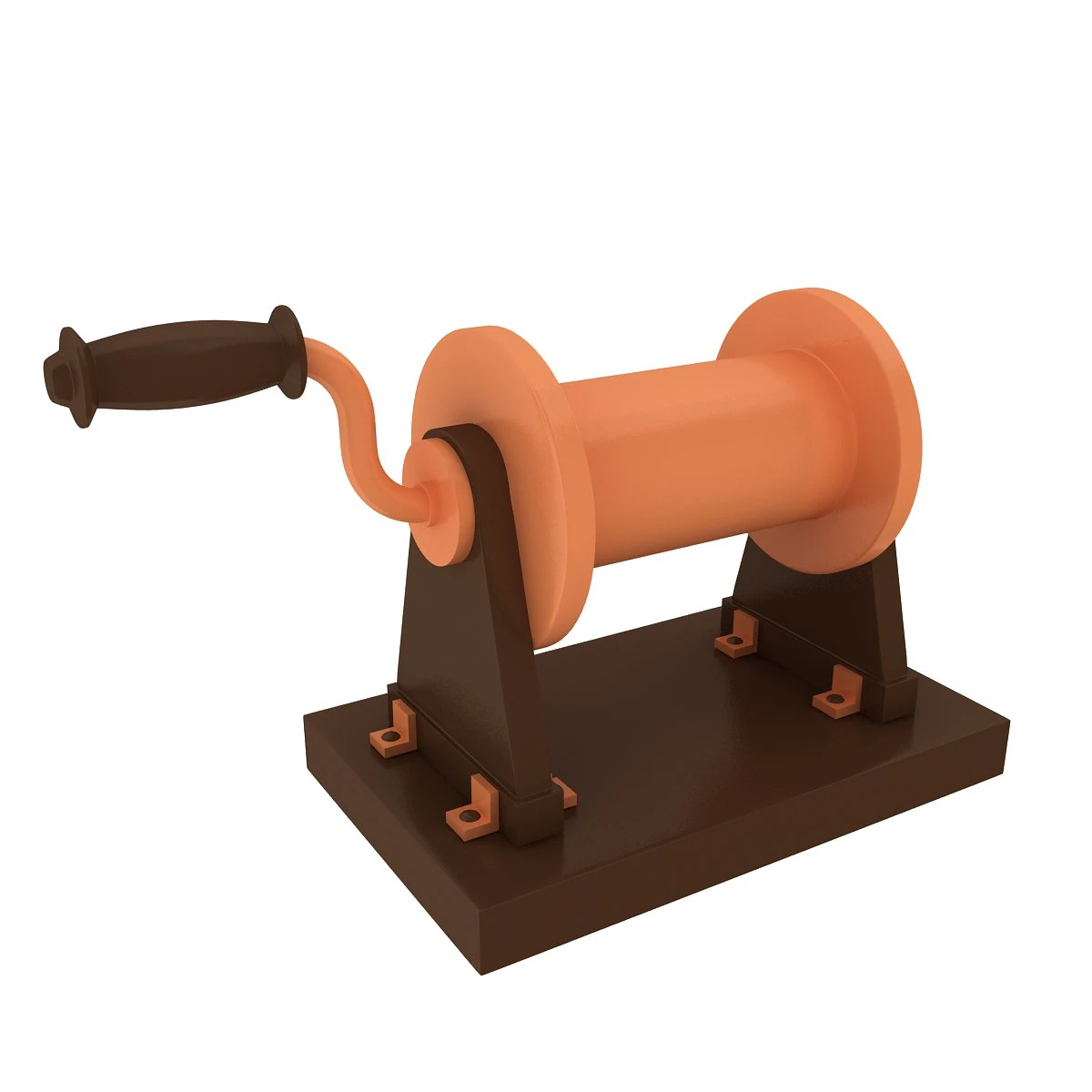 cartoon ship winch 3D Model .c4d .max .obj .3ds .fbx .stl .blend 