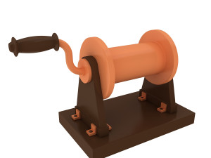 cartoon ship winch 3D मॉडल