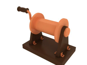 cartoon ship winch 3D Model