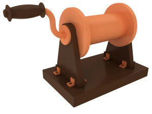 cartoon ship winch 3D Model