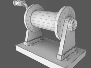 cartoon ship winch 3D Model
