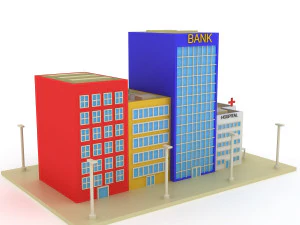 cartoon street 3D Model