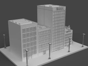 cartoon street 3D Model