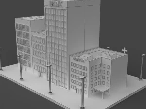 cartoon street 3D Model