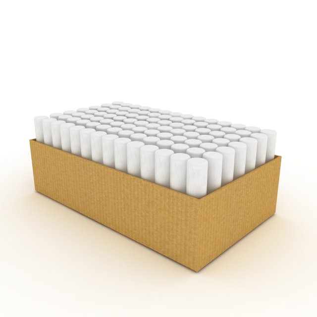 chalk box 3D मॉडल .c4d .max .obj .3ds .fbx .stl .blend 