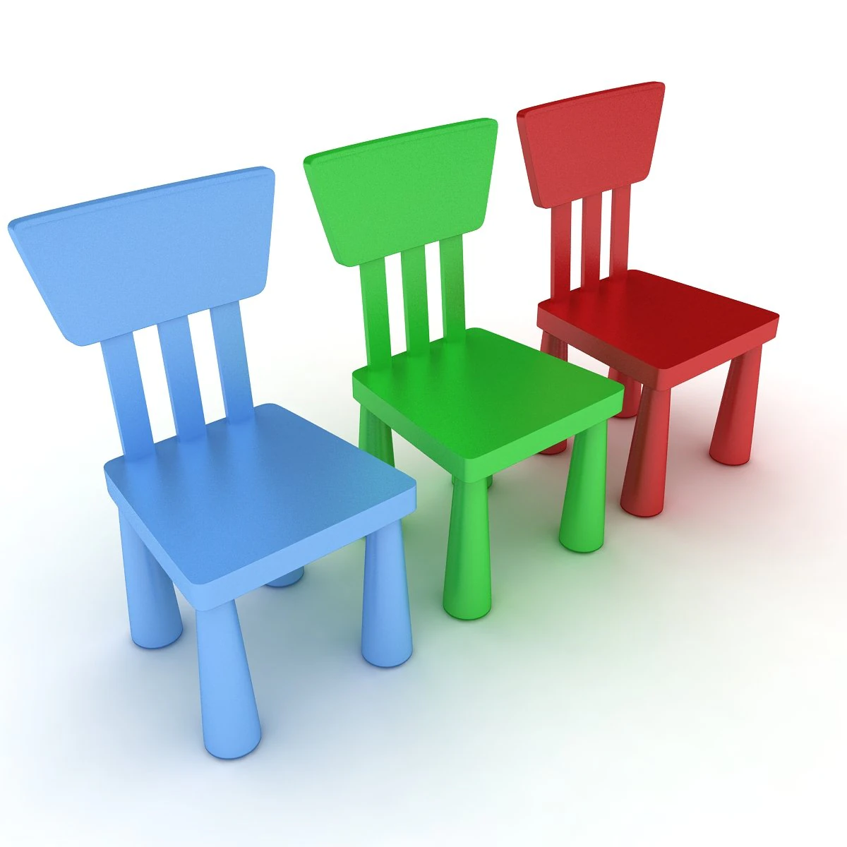 children chair 3D Model .c4d .max .obj .3ds .fbx .stl .blend