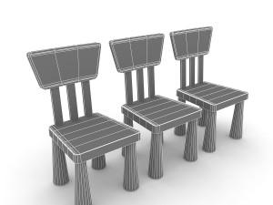 children chair 3D मॉडल