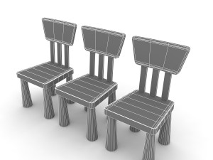 children chair 3D मॉडल