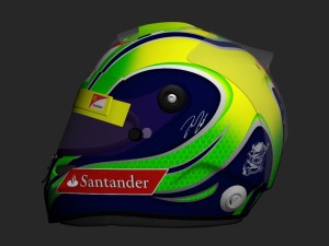 felipe massa 2012 style racing helmet Modelo 3D
