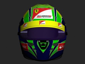 felipe massa 2012 style racing helmet Modelo 3D