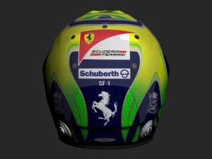 felipe massa 2012 style racing helmet Modelo 3D