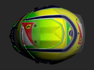 felipe massa 2012 style racing helmet Modelo 3D