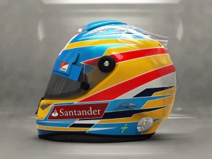 fernando alonso 2012 style racing helmet 3D Model